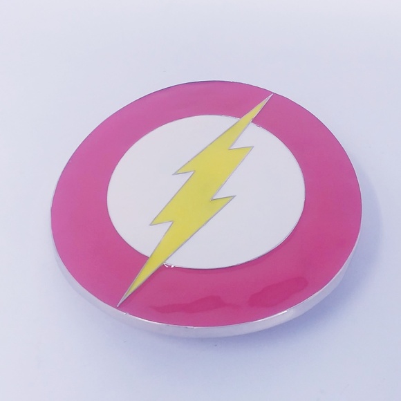 The Flash Superhero Logo Enamel Metal Belt Buckle - Picture 1 of 3